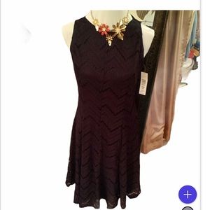 Tiana B. Feminine navy blue dress NWT